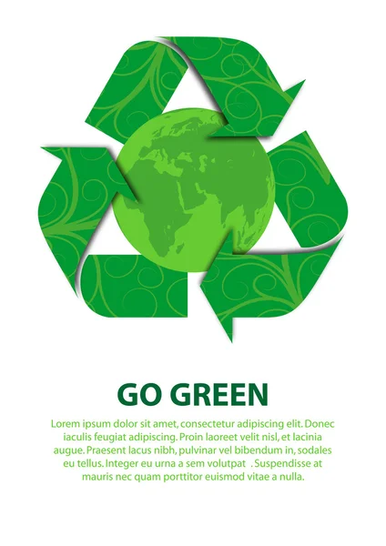 stock vector Go Green Earth