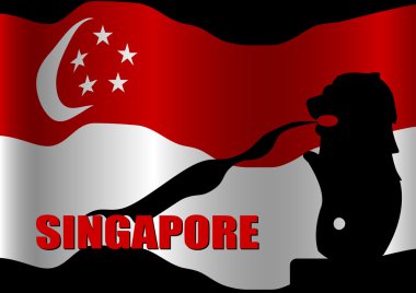 Merlion Singapore clipart