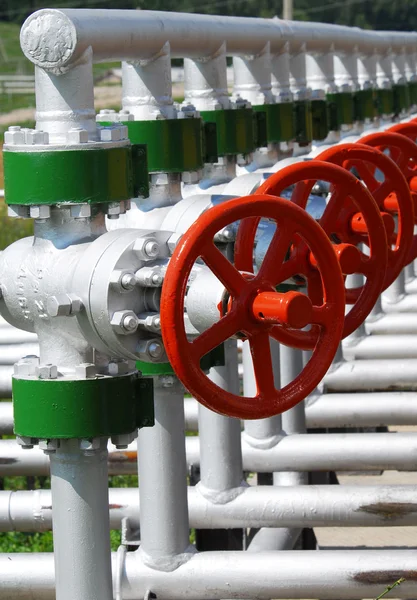 Production de pétrole et de gaz. La valve — Photo