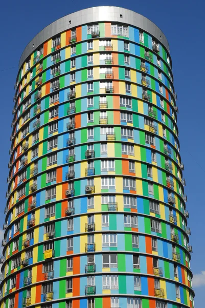 stock image Modern oval colorful building