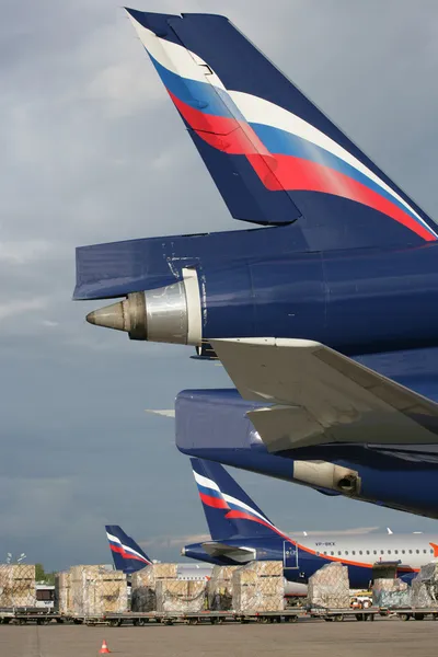 Os aviões de carga da empresa Airflot — Fotografia de Stock