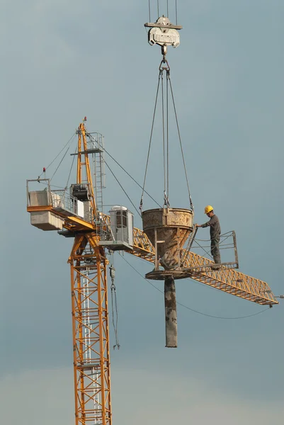 Trabajadores migrantes en obras de construcción en Moscú — Foto de Stock