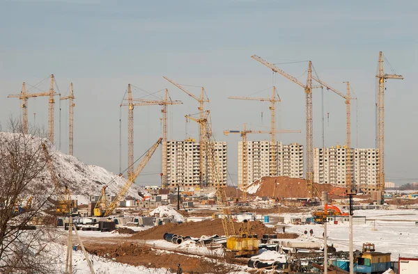 Costruzione di residenze in periferia di Mosca — Foto Stock