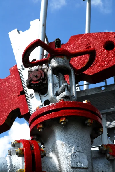Russland.Ölförderung auf dem Ölfeld lizenzfreie Stockfotos