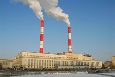 Power station plant in Moscow clipart