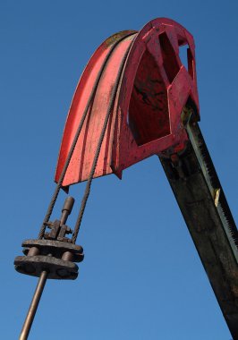 Russian oil and gus production. Rig on the oilfield clipart