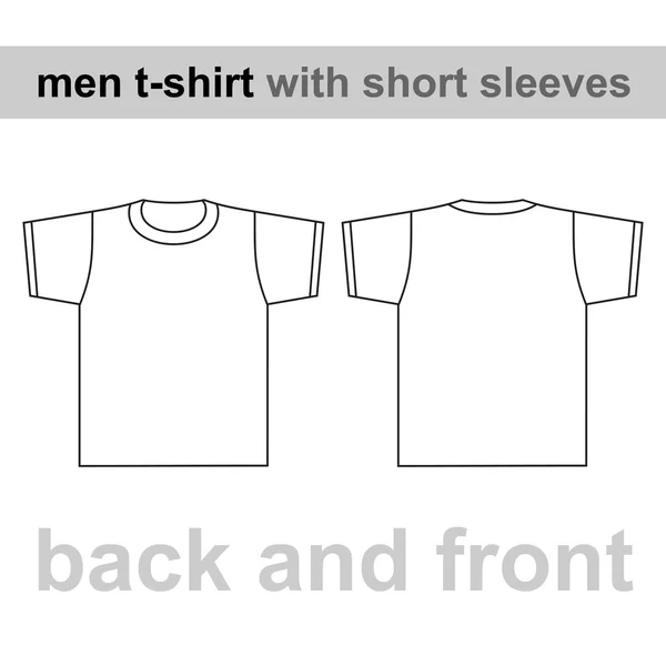 Camiseta hombre con mangas cortas . — Archivo Imágenes Vectoriales