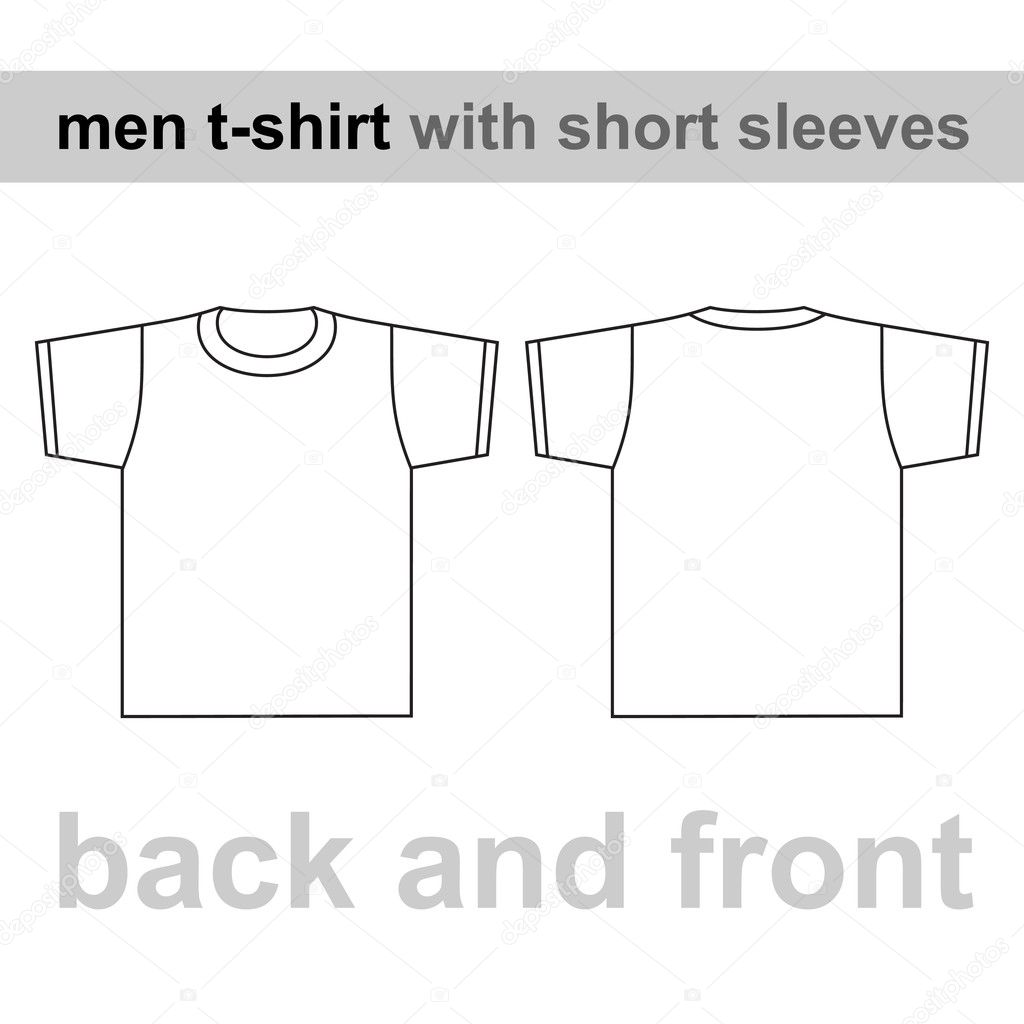 T-shirt men with short sleeves.
