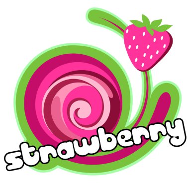 Strawberry background for design of packing. clipart