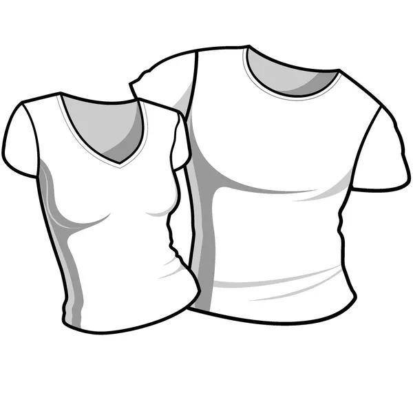 T-shirt vectoriel blanc . — Image vectorielle