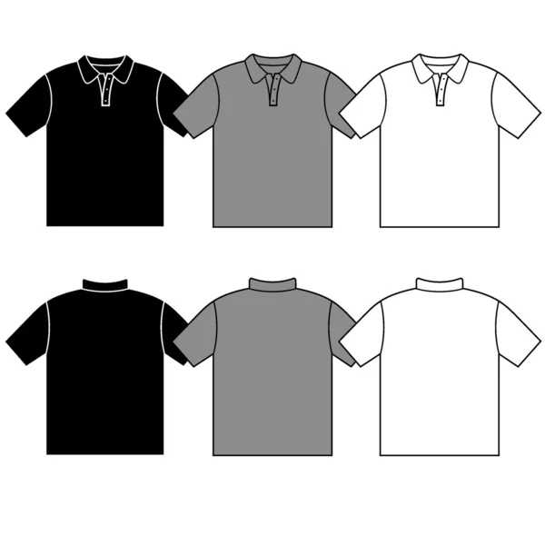 Векторные мужские футболки по поло . — стоковый вектор