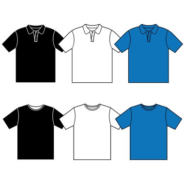 Vector T-shirt polo. clipart