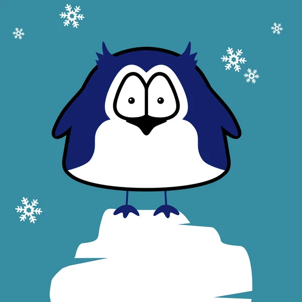 氷の上のペンギン. — ストックベクタ