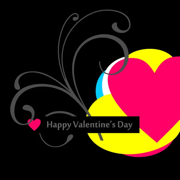 Vector abstracto tarjeta de San Valentín fondo con corazón . — Vector de stock