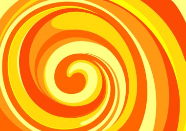 Vector whirlpool orange background. clipart