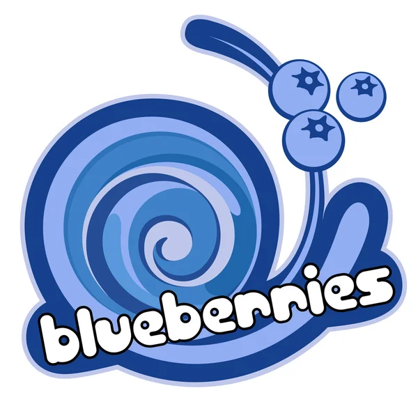 Blueberries label. — Stock Vector