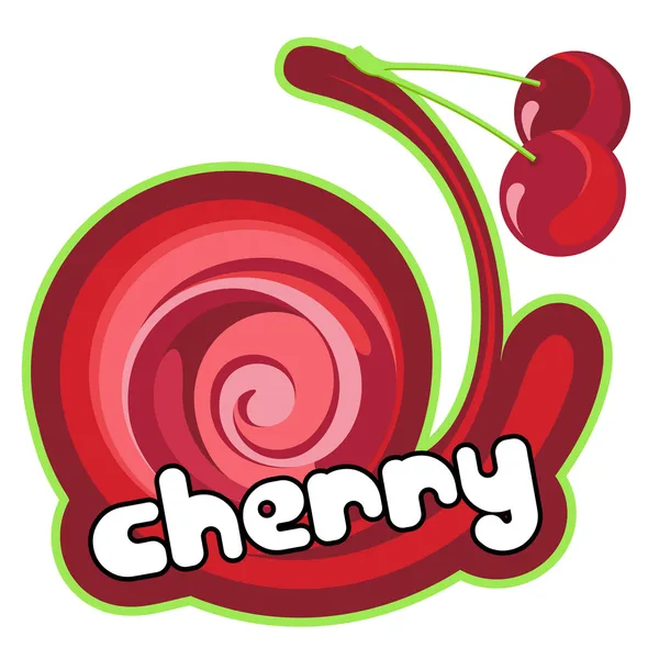 Desszert Cherry. — Stock Vector