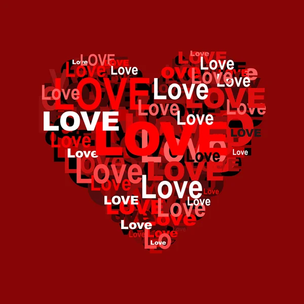 Heart shape from letters. — Wektor stockowy