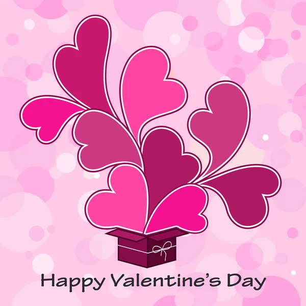 Valentines card with heart. — Stock Vector