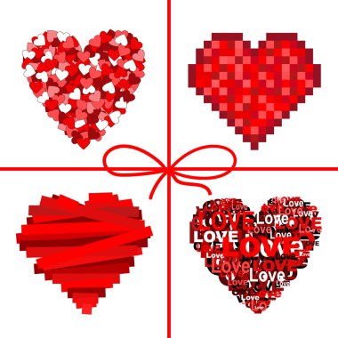 Valentines set hearts. clipart