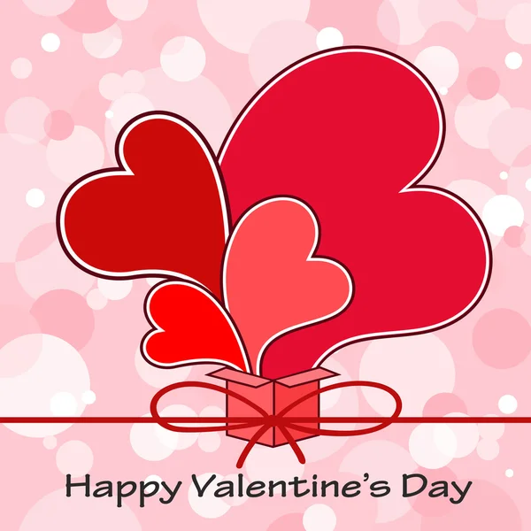 Composition Valentines des cœurs rouges . — Image vectorielle