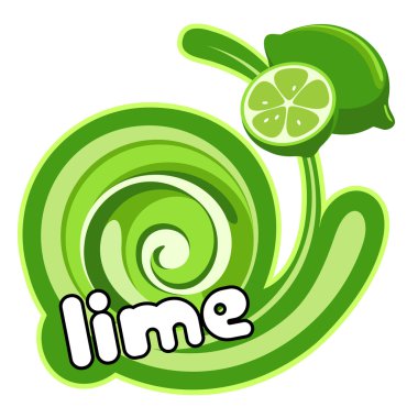 Lime label. clipart