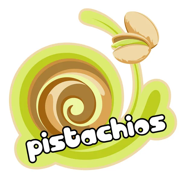 Pistachios ice cream — Stock Vector