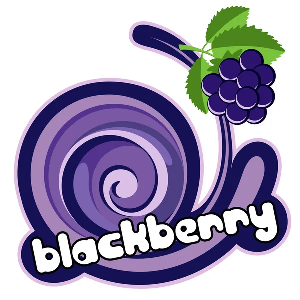 Blacberry παγωτό. — Διανυσματικό Αρχείο