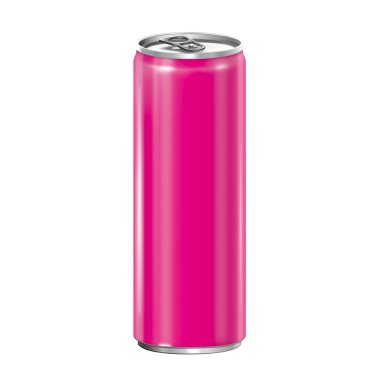 Aluminum can on white background. clipart