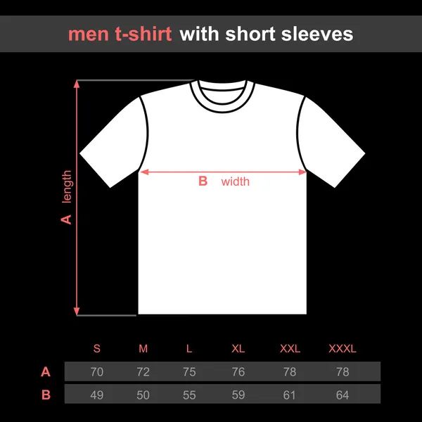 Άνδρες t-shirt κοντομάνικο. — Διανυσματικό Αρχείο