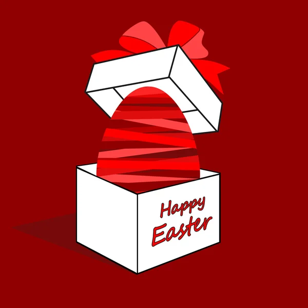 Easter egg in a box. — Stock Vector