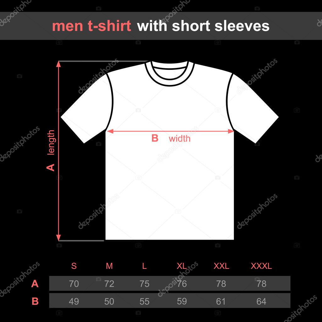 Men t-shirt with short sleeves.