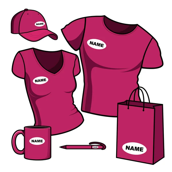 Modelo de negócio. T-shirt homens e mulheres . — Vetor de Stock