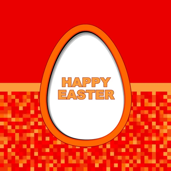 Pasqua bella carta con uovo . — Vettoriale Stock