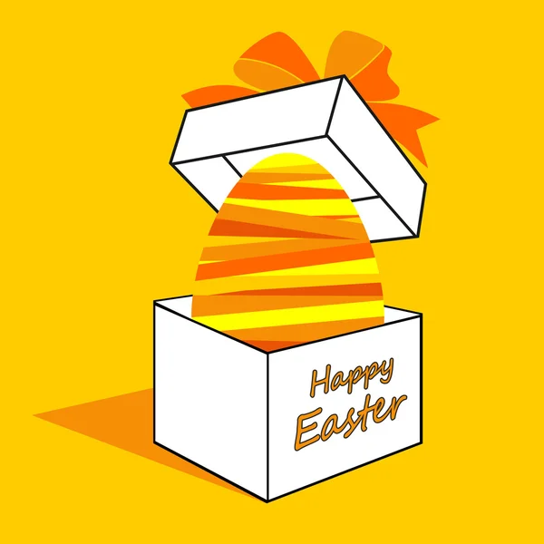 Œuf de Pâques dans une boîte . — Image vectorielle