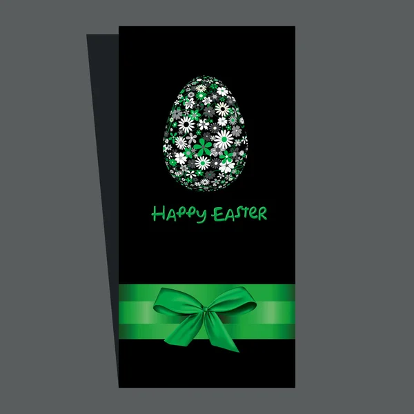Cartão de Páscoa com ovo . — Vetor de Stock