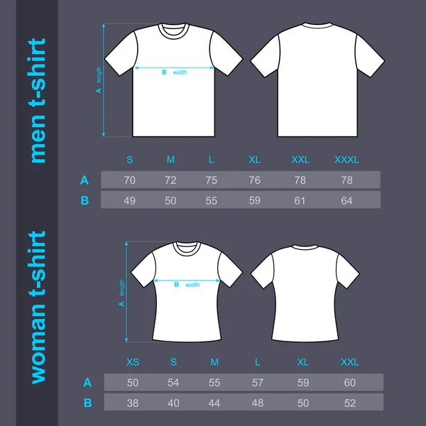 T-shirt men and woman. — Stock Vector