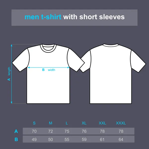Чоловіча футболка з короткими рукавами . — стоковий вектор