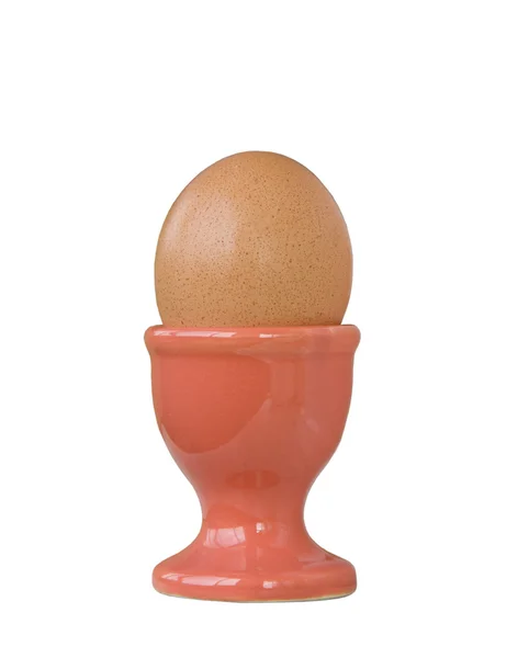 흰색 배경에 기본 세라믹 계란 — 스톡 사진