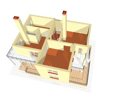 Apartment the top view clipart