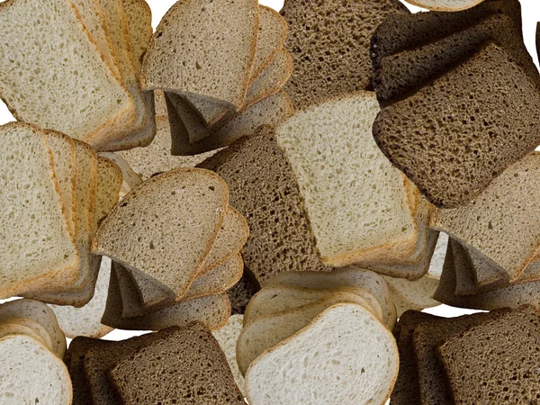 Roti di atas putih — Stok Foto