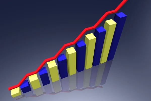Gazdasági mutatók mennyiségi illusztráció — Stock Fotó