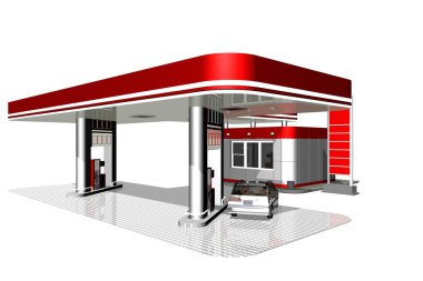 Gasoline station clipart