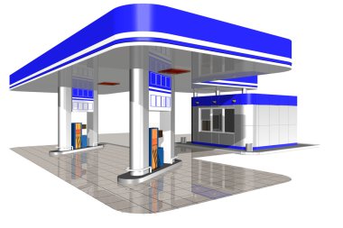 Gasoline station clipart