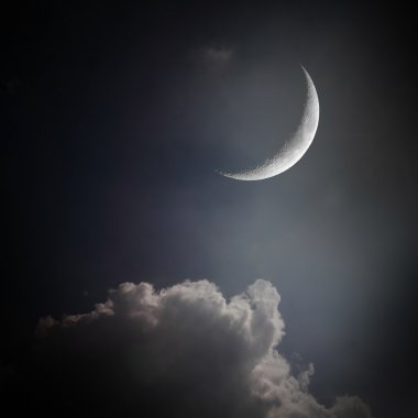 Moon in the night clipart