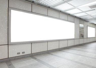 Blank billboard in the city building clipart