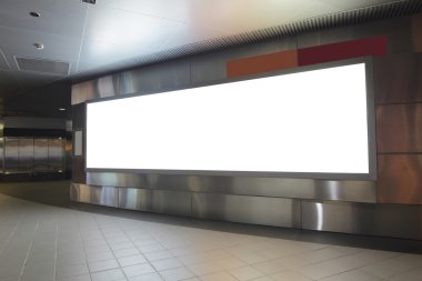 Blank billboard in the city building clipart