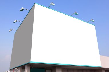 Big white blank billboard clipart