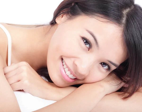 Portrait of woman smile face in relax pose — Stock Photo, Image