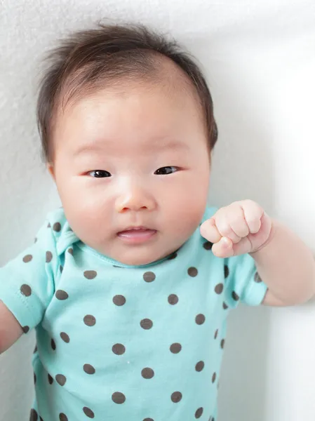 Funny baby smile face close up — Stock Photo, Image